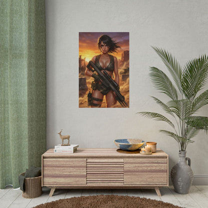 Quiet Metal Gear Solid V Poster Tactical Woman Wall Art Sniper Girl Print Military Character Gaming Room Decor Gift