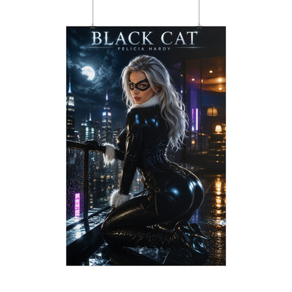 Black Cat Poster, Marvel Wall Art, Comic Book Print, Superhero Decor