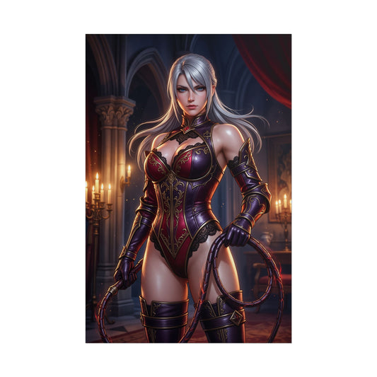 Ivy Valentine Soulcalibur Poster Fighter Woman Wall Art Blonde Warrior Girl Print Whip Sword Character Gaming Room Decor Gift