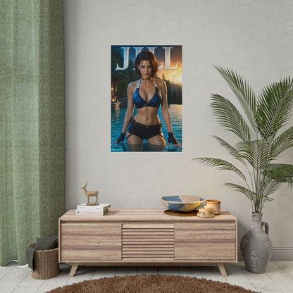 Gaming Wall Art Jill Valentine Poster Bedroom Game Room Decor Art Print