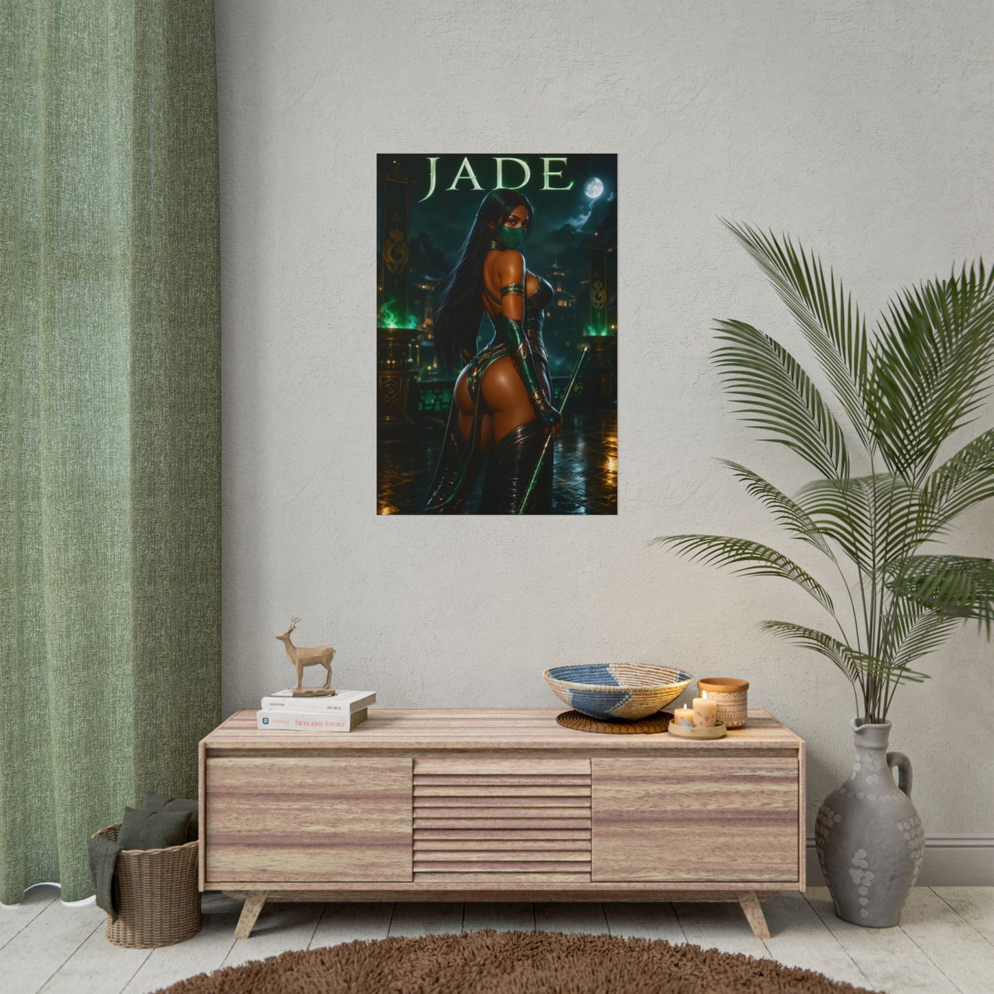 Jade MK Poster Mortal Kombat Gaming Wall Art Print Decor