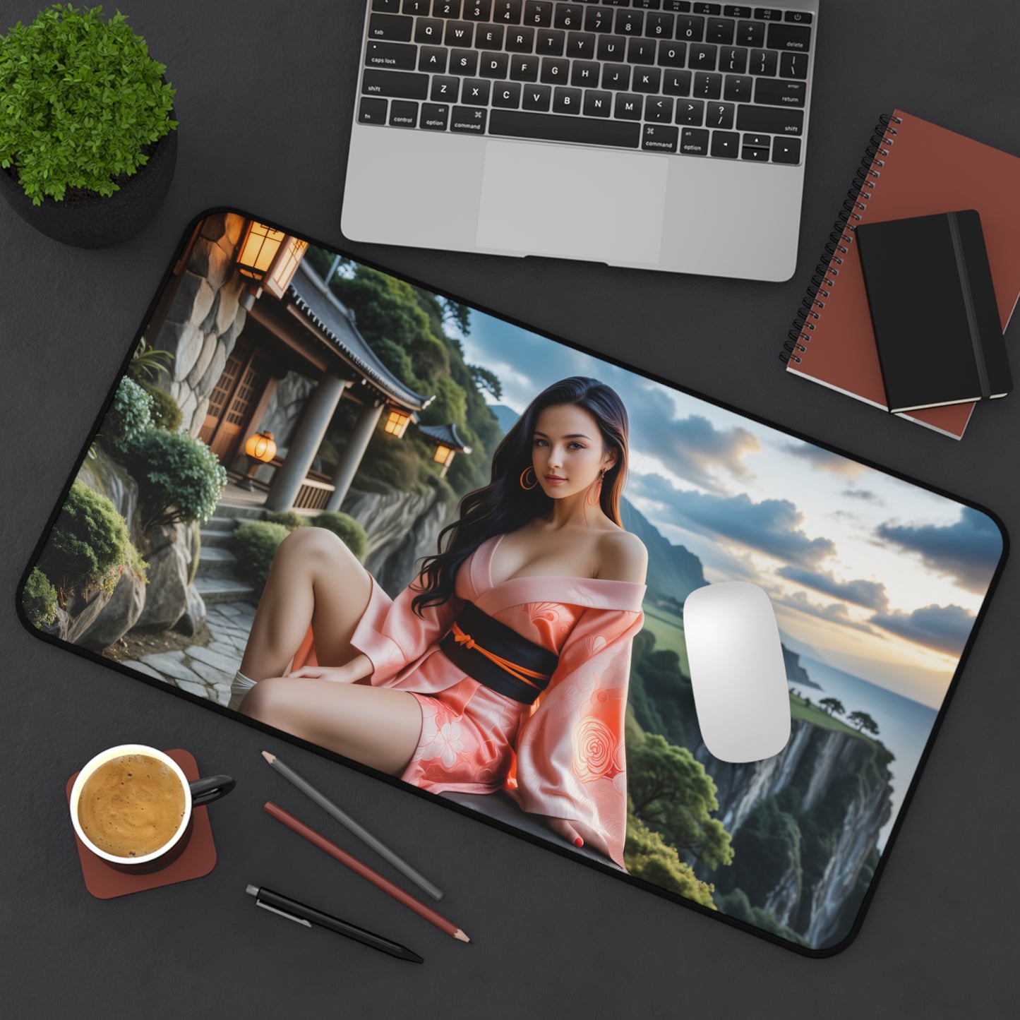 Nezuko Schreibtischunterlage, Anime-Gaming-Mauspad, Demon Slayer Heldin Große Schreibtischunterlage