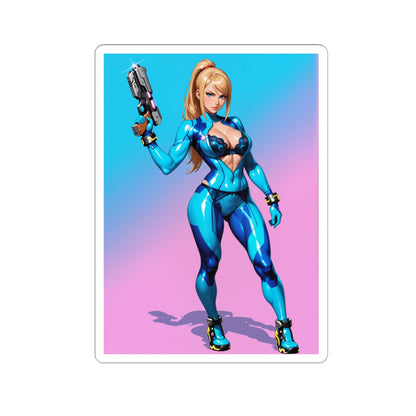 Наклейка Самус Аран – вінілова наклейка «Мисливець за головами» для ноутбуків, журналів та спорядження