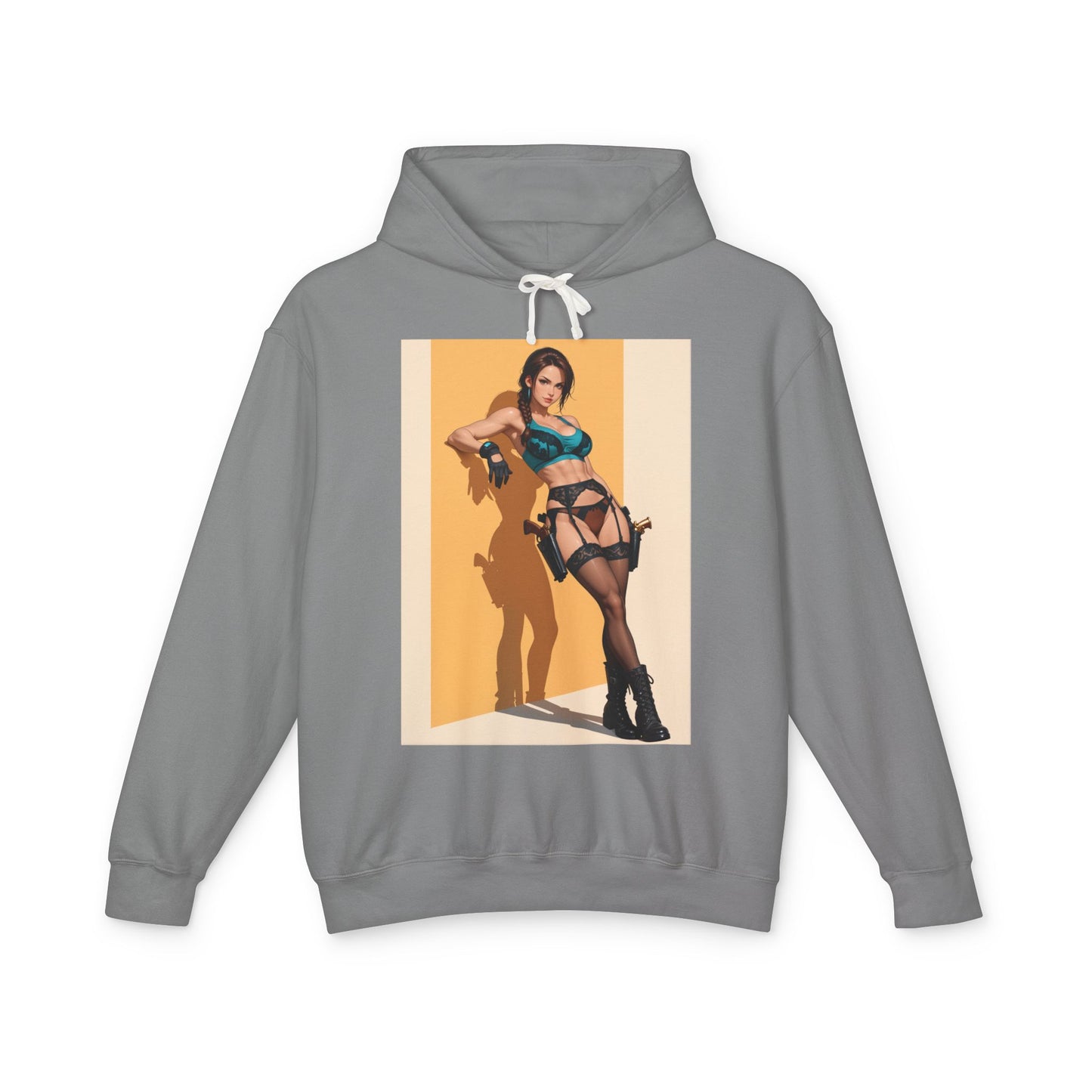 Худі з Ларою Крофт | Худі з виживанням у розкрадачці гробниць | Пуловер з аніме-воїном-дослідником