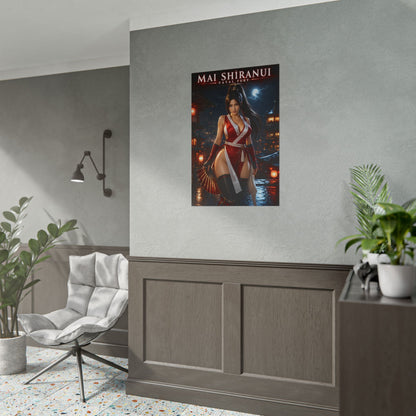 Mai Shiranui Poster, Fatal Fury Wall Art, Gaming Print, Pin Up Decor
