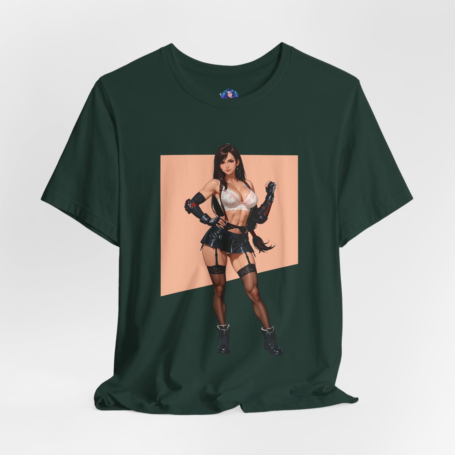 Tifa Lockhart T-Shirt | Final Fantasy VII T-Shirt für Gamer und Otaku-Fans | Starkes Waifu-Shirt