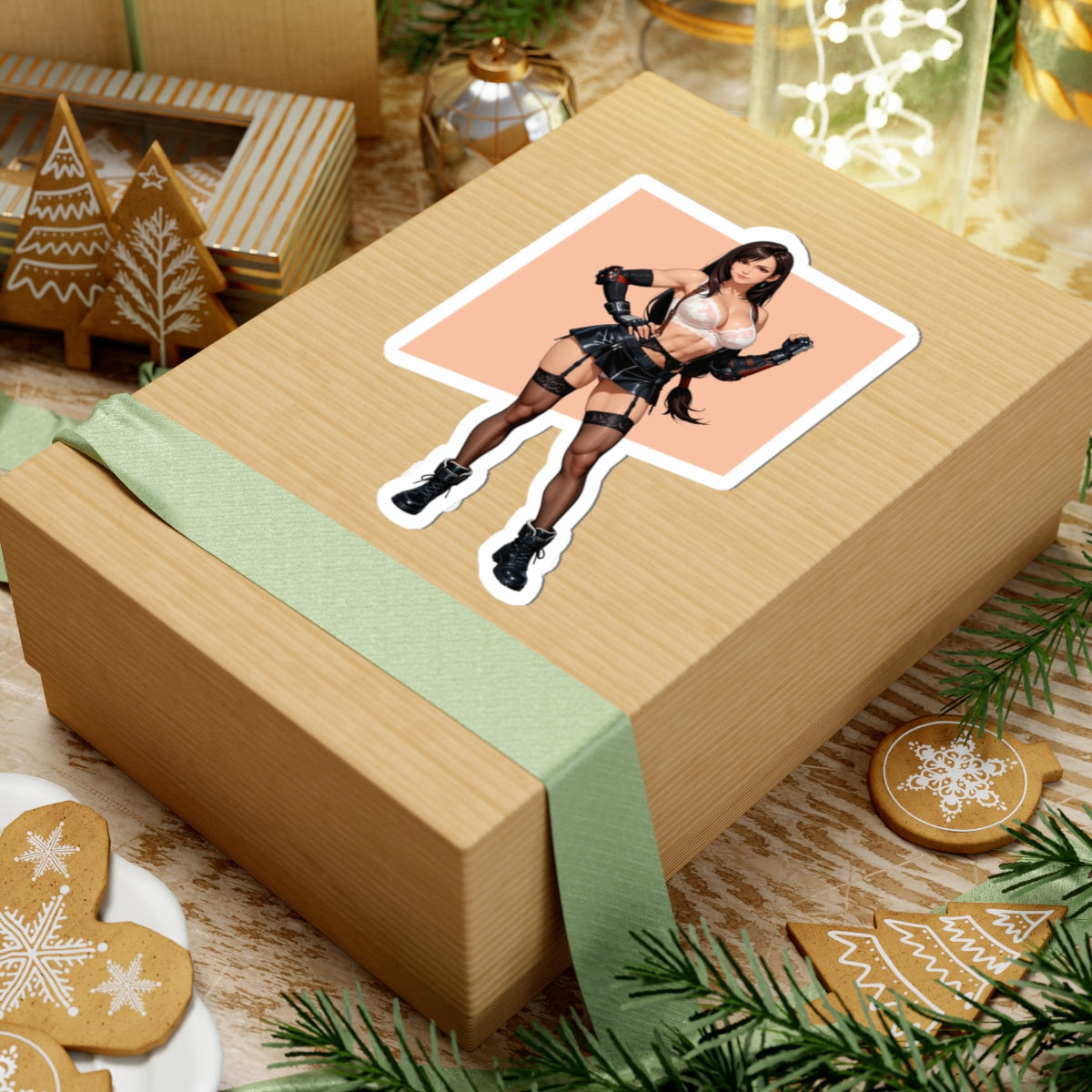 Наклейка Tifa Lockhart – високоякісна глянцева вінілова наклейка для ноутбуків та використання в приміщенні