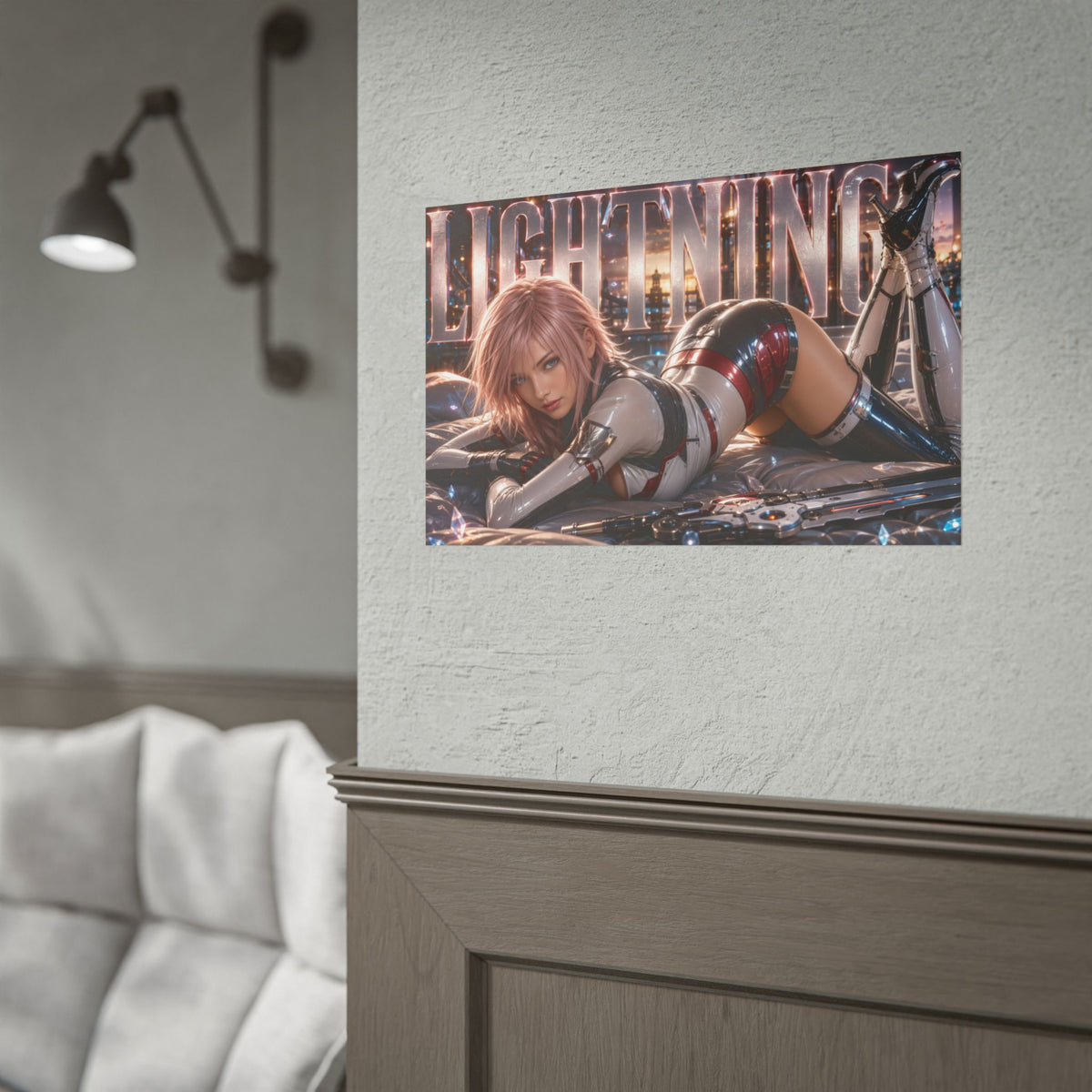 Lightning Poster Gaming Wall Art Gamer Room Decor Collectible Print