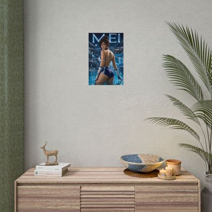 Mei Character Poster Overwatch Gamer Gift Gaming Setup Wall Decor Print