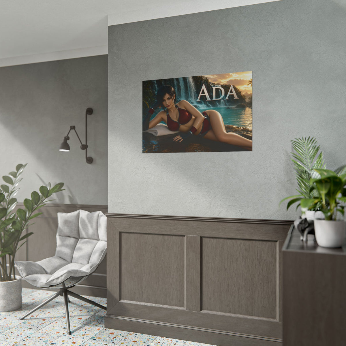 Ada Wong Character Poster Gaming Setup Wall Decor Collector Print