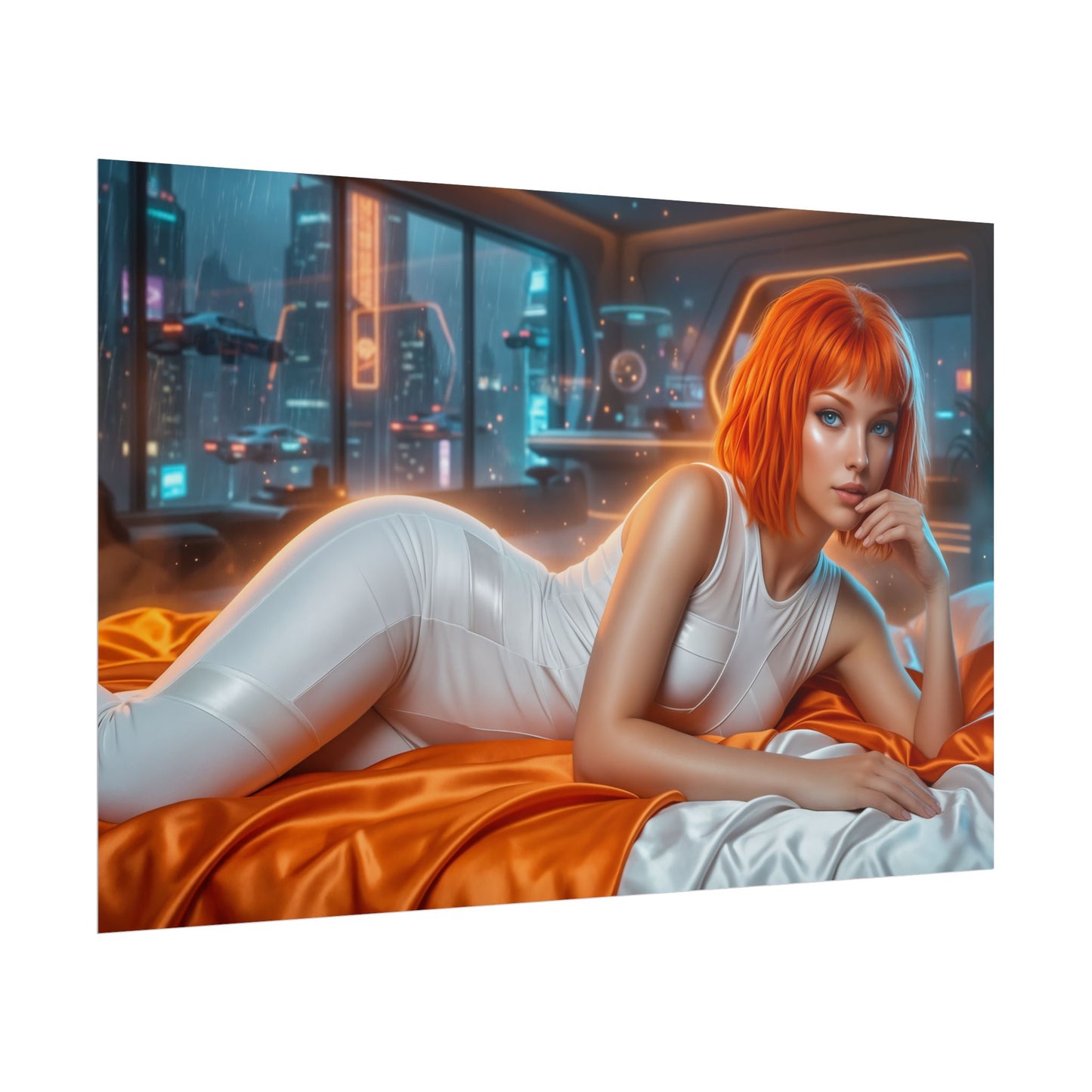 Leeloo Poster, Sci Fi Wall Art, Movie Print, Gamer Room Decor