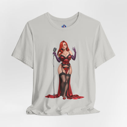 Jessica Rabbit Grafik-T-Shirt | Sexy Cartoon-Mädchen-T-Shirt für Otakus und Filmfans | Diva Streetwear