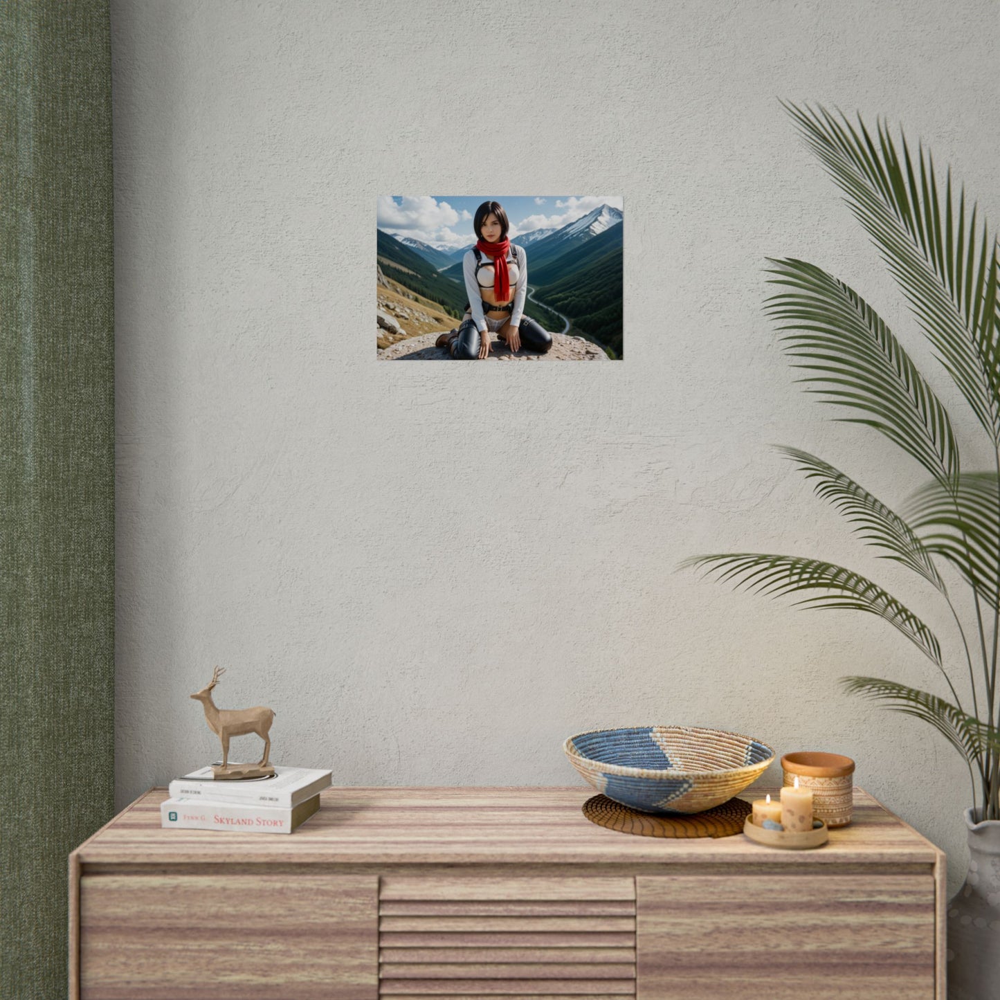 Mikasa Ackerman Anime-Poster | Waifu-Wandbild für taktische Otaku-Deko