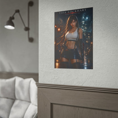 Tifa Lockhart Poster, Final Fantasy Art Print, Gaming Wall Decor