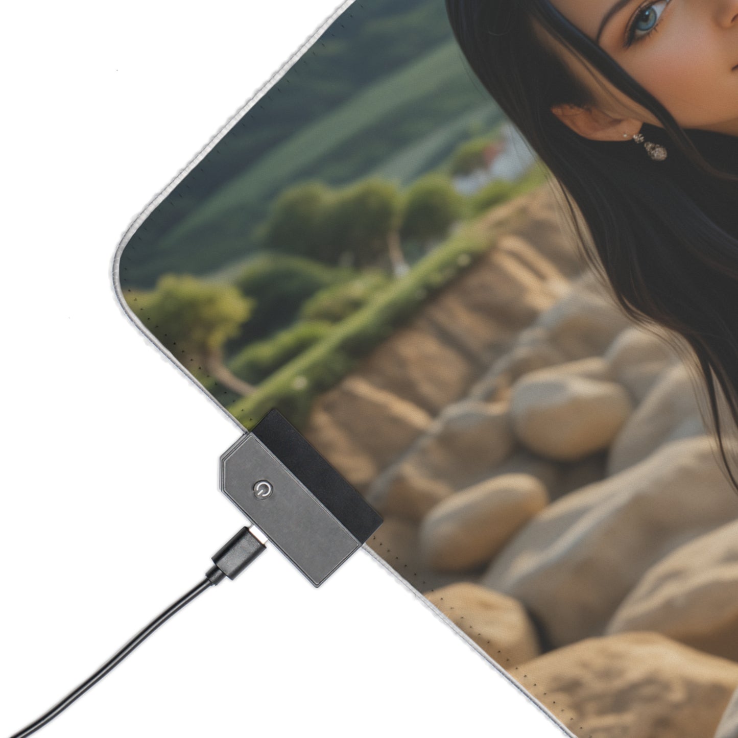 Nico Robin Desk Mat – LED RGB Pad, Elegant Waifu Anime Girl Gaming Setup