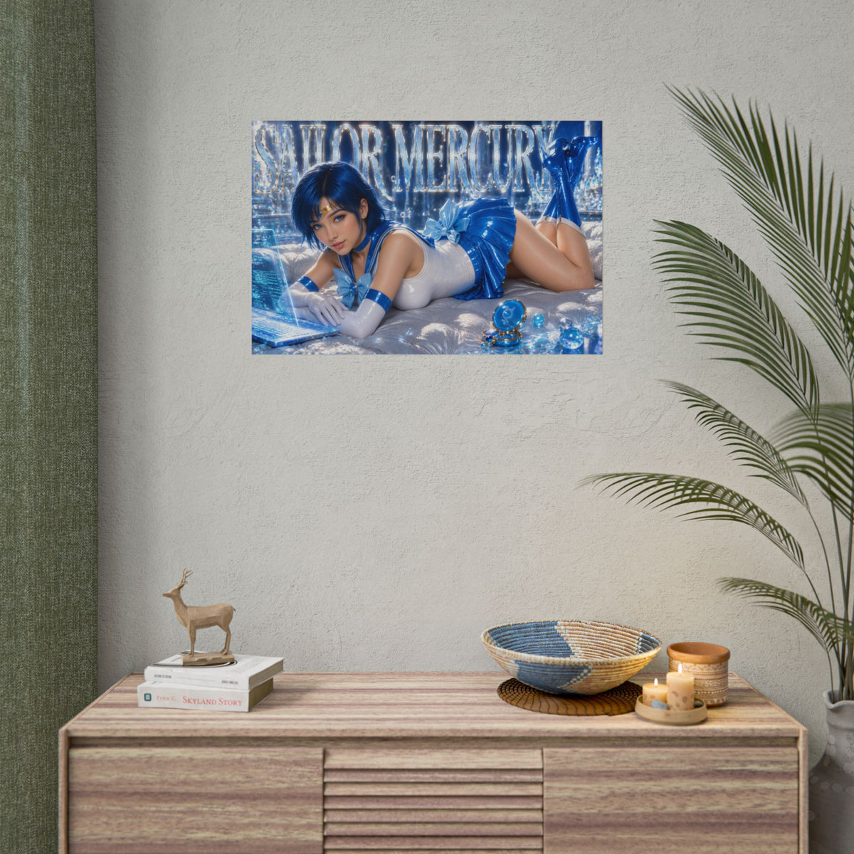 Anime Room Decor Sailor Mercury Sailor Moon Poster Wall Art Character Print