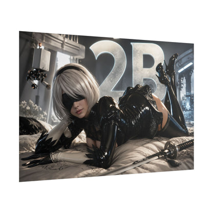 Game Room Decor 2B NieR Poster Gaming Wall Art Character Print Collectible Print