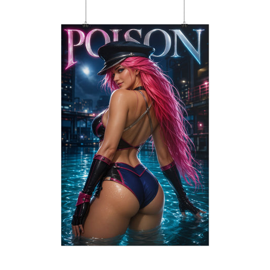 Poison Street Fighter Gaming Poster Wall Art Gamer Room Decor Collectible Print
