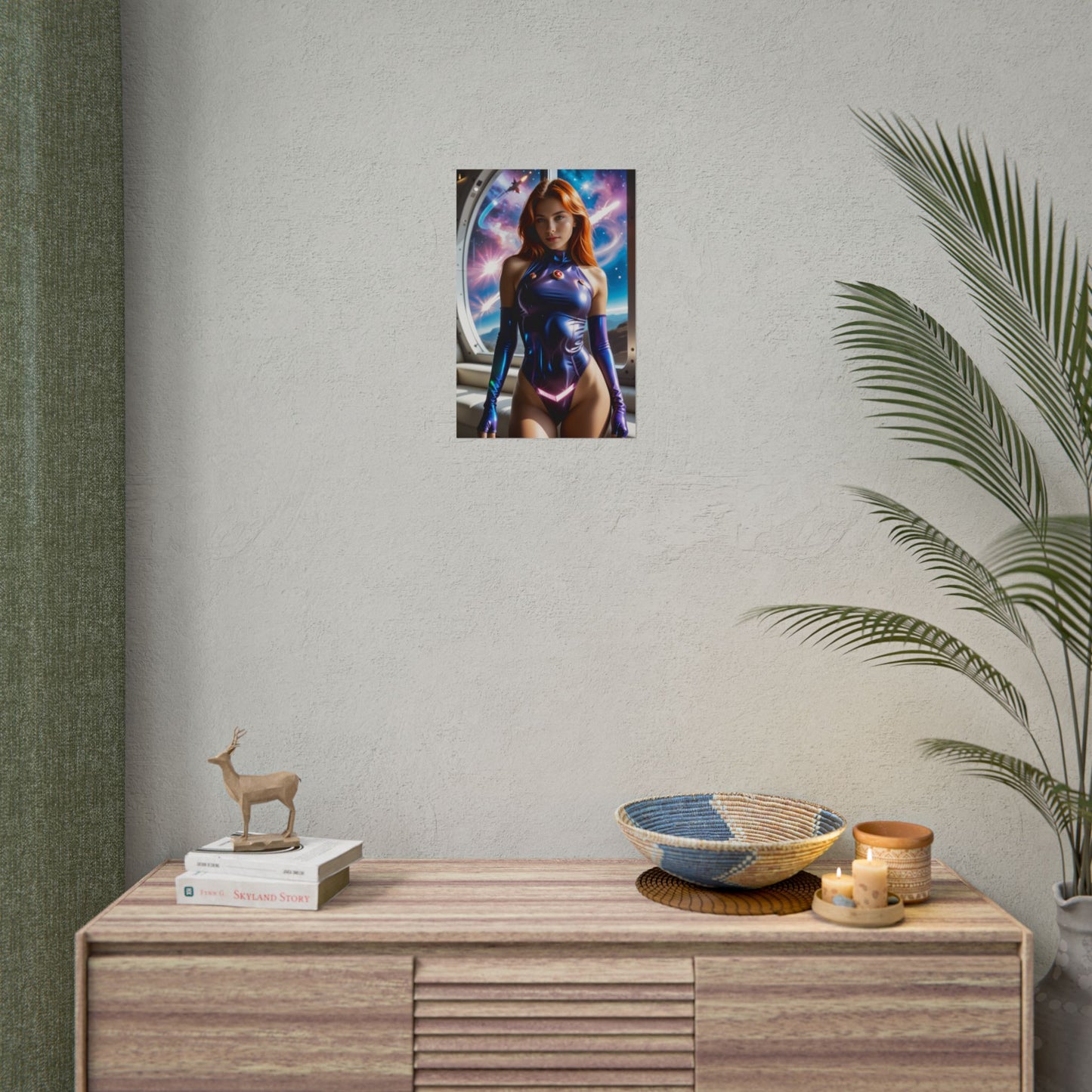Starfire Wall Art – Fiery Heroine Poster, Great Gift for Comic and Art Fans