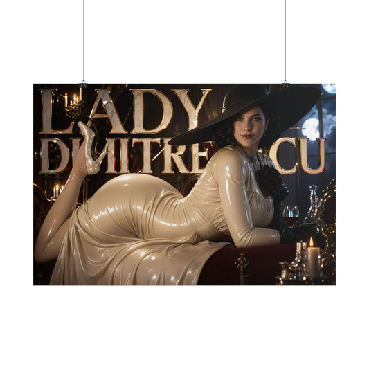 Lady Dimitrescu Resident Evil Poster Gaming Wall Art Gamer Room Decor Art Print