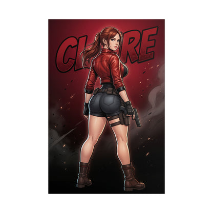 Claire Redfield Poster, Resident Evil Wall Art, Horror Game Print, Survival Action Decor, Gamer Gift Idea