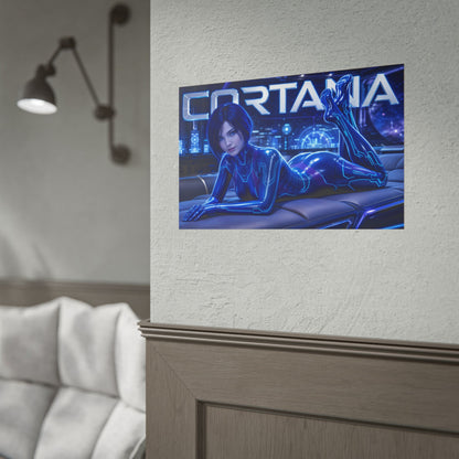 Cortana Halo Poster Gaming Wall Art Gamer Room Decor Collectible Print