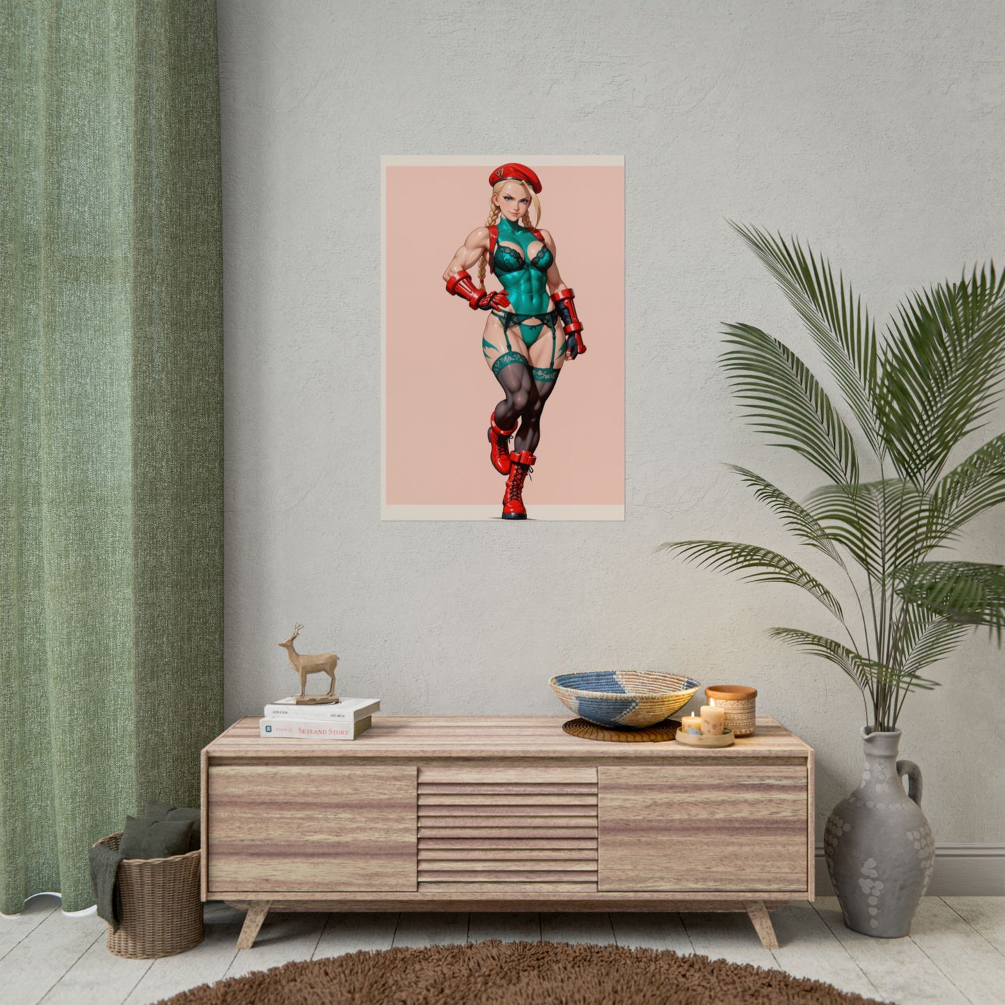 Cammy White Poster, Street Fighter Anime-Girl Kunstdruck, Wanddeko fürs Gamerzimmer