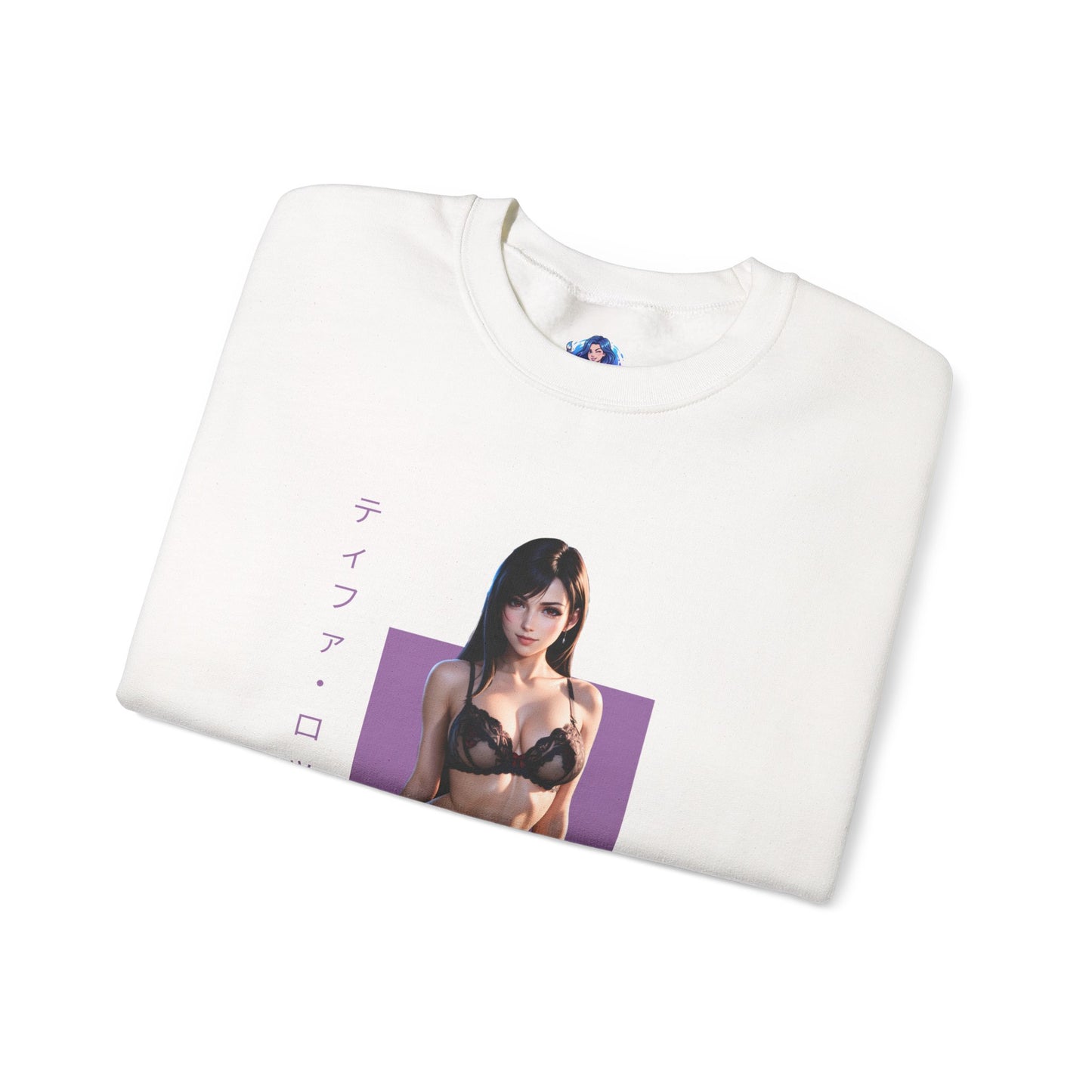 Tifa Lockhart Sweatshirt, FFVII Rundhalsausschnitt, Gemütliche RPG-Gaming-Kleidung für Fans