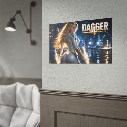 Comic Wall Art Dagger Poster Heroine Room Decor Collectible Character Print
