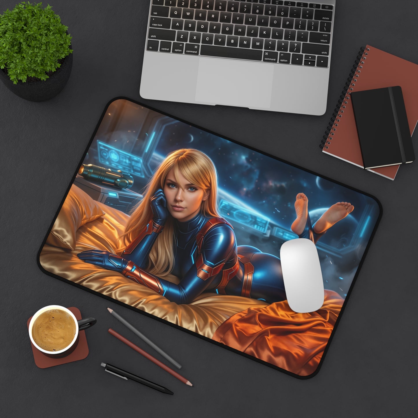 Samus Mouse Pad, Samus Aran Desk Mat, Gamer Gift XXL