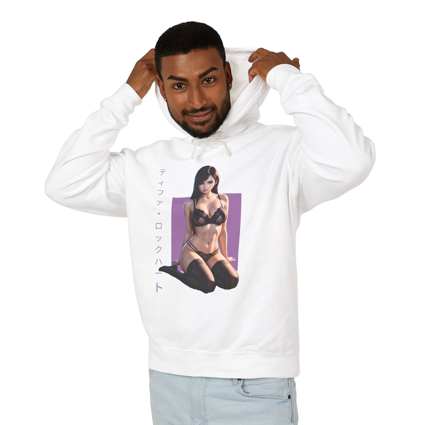 Худі з капюшоном Tifa Lockhart | Худі з фентезійною RPG | Пуловер з аніме-героїнею