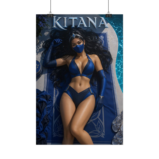 Gaming Wall Art Kitana Mortal Kombat Poster Bedroom Game Room Decor Art Print