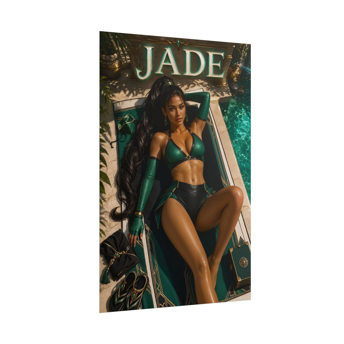 Gaming Wall Art Jade Mortal Kombat Poster Bedroom Game Room Decor Art Print