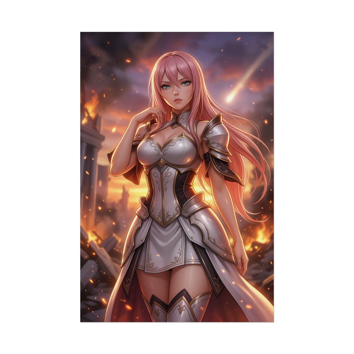 Shionne Tales of Arise Poster Anime RPG Wall Art Fantasy Woman Print Pink Hair Girl Gaming Room Decor Gift