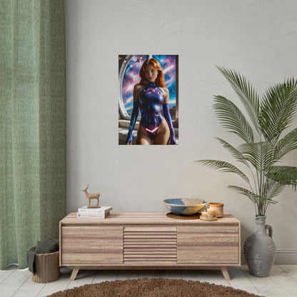 Starfire Wall Art – Fiery Heroine Poster, Great Gift for Comic and Art Fans
