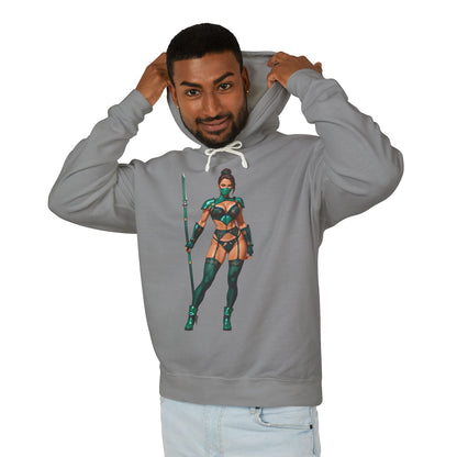 Jadefarbener Hoodie | MK11-Kämpfer-Hoodie | Anime-Kriegerinnen-Pullover