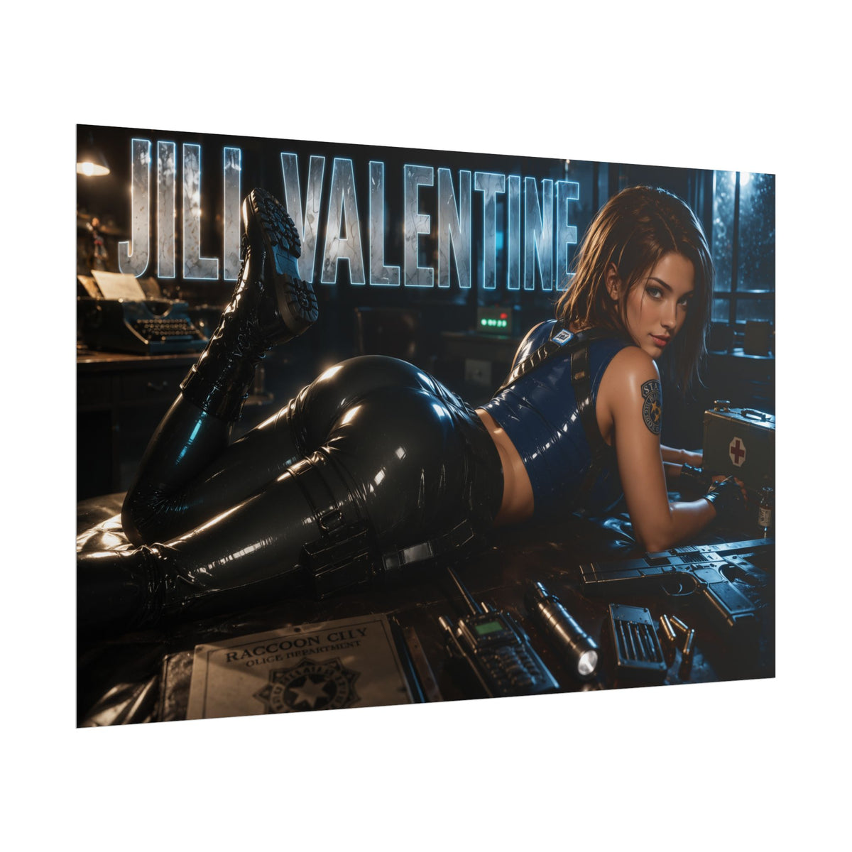 Gaming Wall Art Jill Valentine Poster Game Room Decor Gamer Gift Print