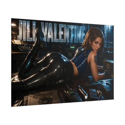 Gaming Wall Art Jill Valentine Poster Game Room Decor Gamer Gift Print