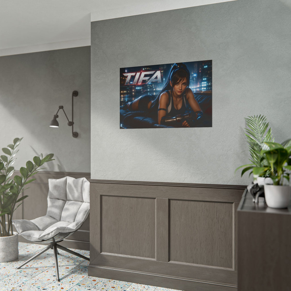 Tifa Lockhart Gaming Poster Wall Art Gamer Room Decor Collectible Print