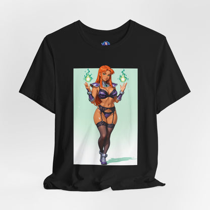 Starfire-T-Shirt | DC-Heldin-Shirt für Gamer &amp; Anime-Fans | Cosmic Waifu-Shirt