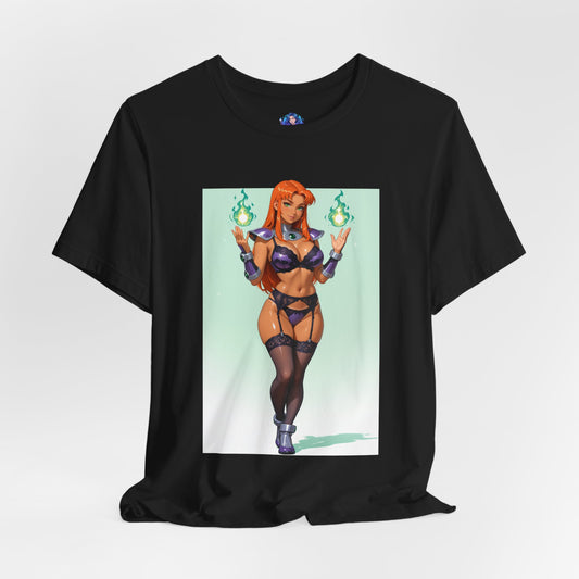 Starfire-T-Shirt | DC-Heldin-Shirt für Gamer &amp; Anime-Fans | Cosmic Waifu-Shirt