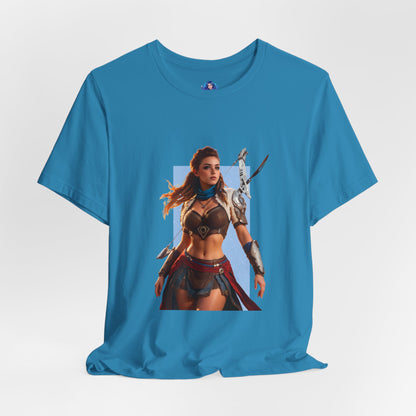 Aloy-T-Shirt | Horizon-Heldin-Shirt für Gamer &amp; Anime-Fans | Tapfere Jägerin-Shirt