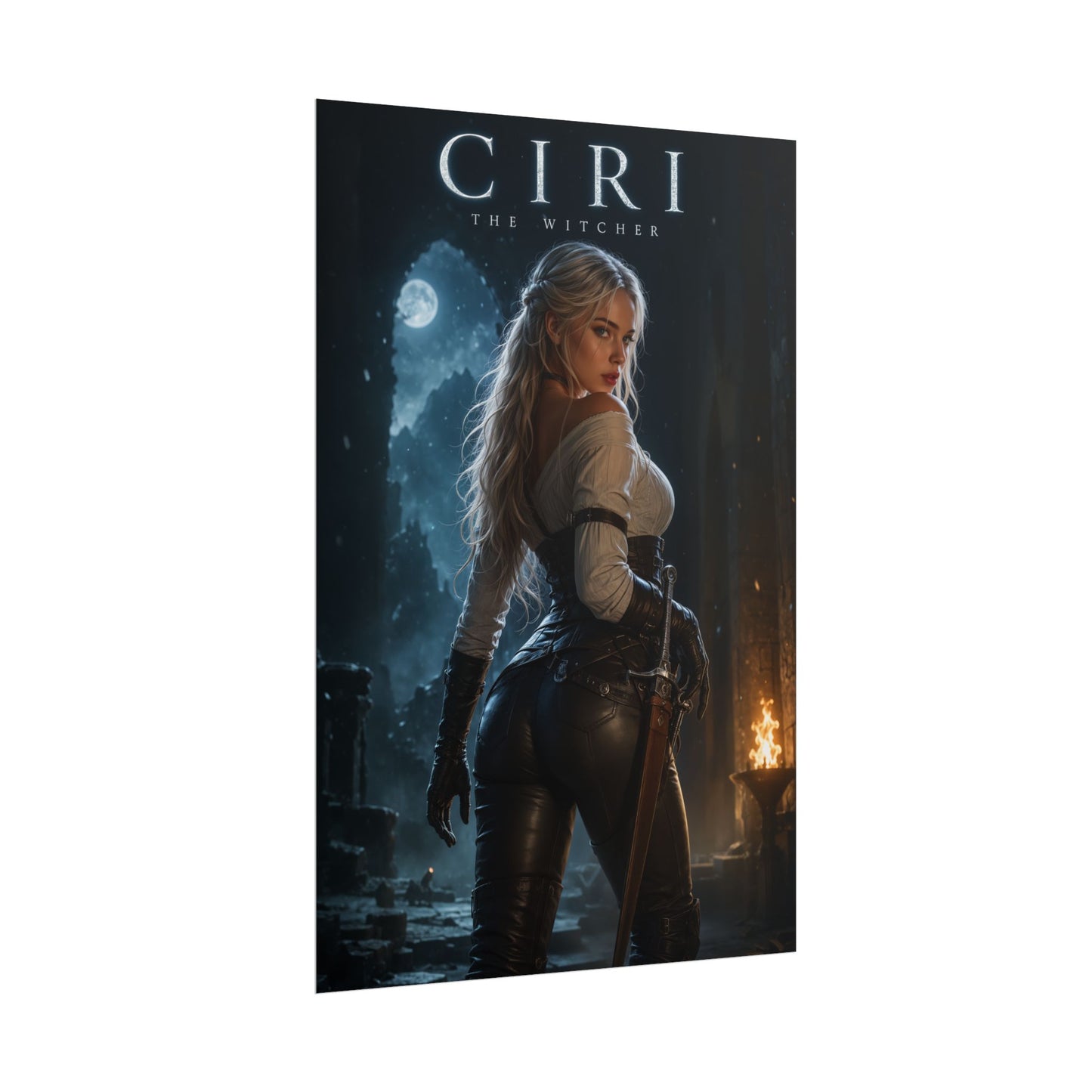 Ciri Poster, Witcher Gaming Wall Art, Fantasy Print, Bedroom Decor