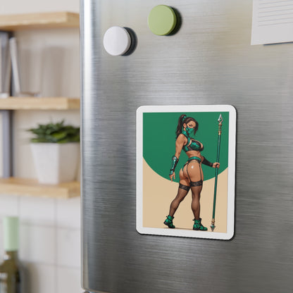 Нефритовий магніт – магніт на холодильник із зображенням дівчини з аніме Mortal Kombat, декор із зображенням бійця ніндзя