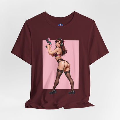 D.Va-Shirt | Overwatch-Waifu-T-Shirt für Gaming-Fans | Neonfarbenes Gamer-Girl-Grafik-T-Shirt