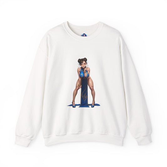 Chun-Li Sweatshirt, Street Fighter Rundhals-Shirt, Gaming-Bekleidung für Fans und Sammler