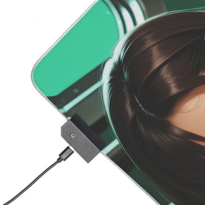 Tifa Lockhart Desk Mat – LED RGB Pad, Waifu Fighter Anime Girl Setup