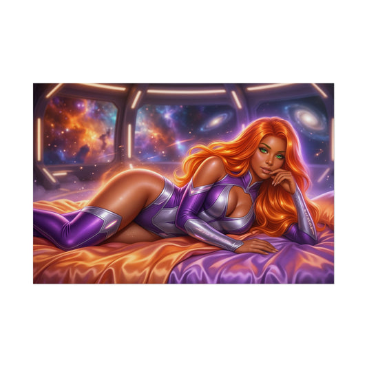 Starfire Poster, DC Comics Wall Art, Fantasy Print, Gamer Decor