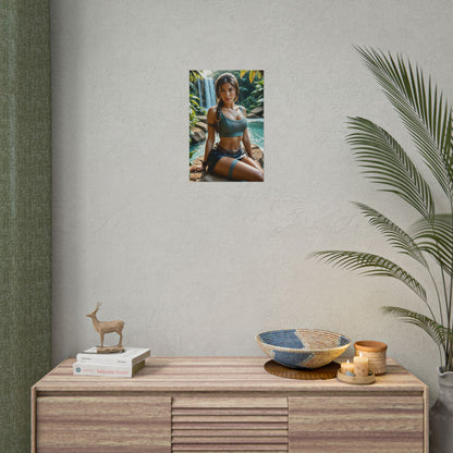Lara Croft Wall Art – Iconic Heroine Poster for Gaming Setup or Office Decor
