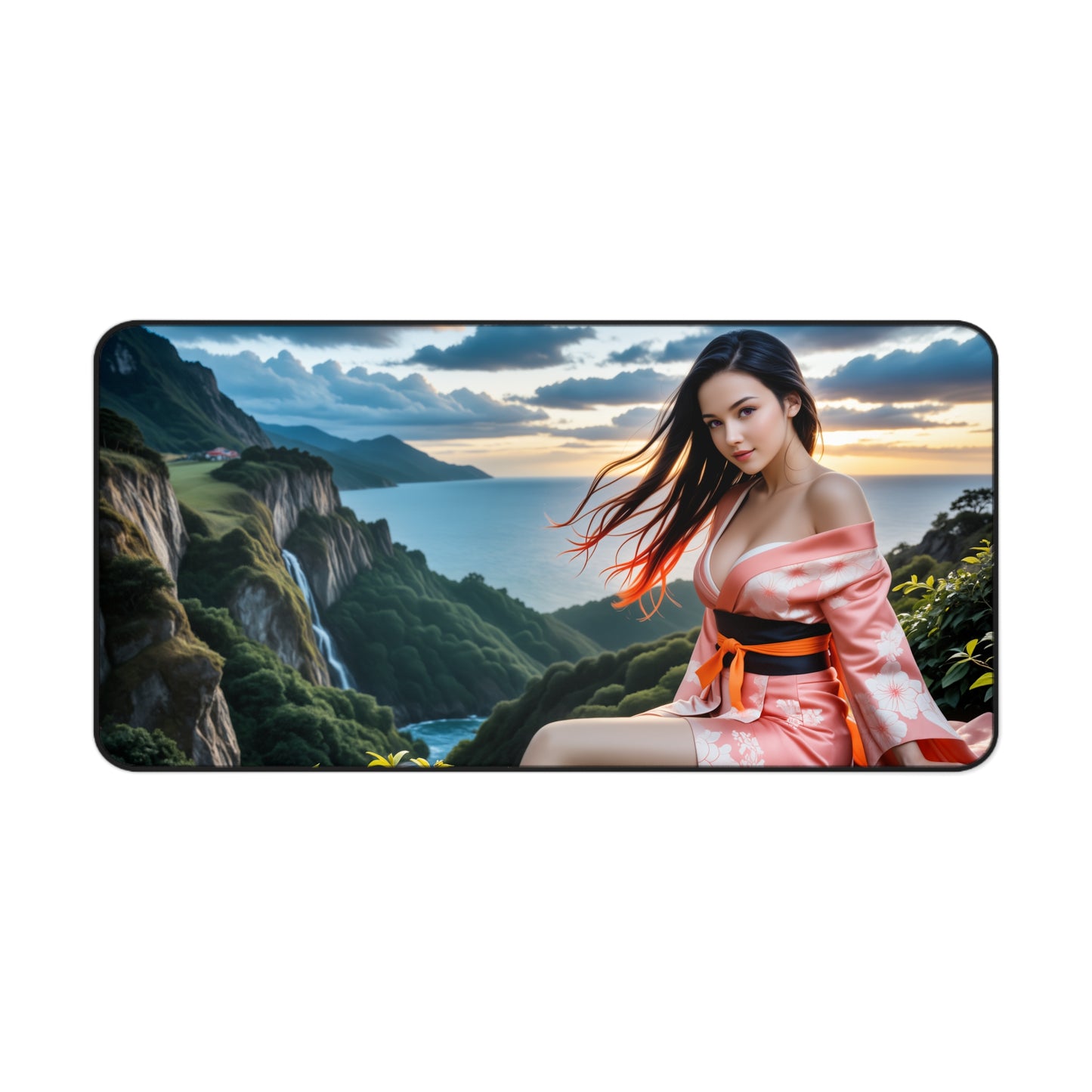 Gaming-Mauspad – Nezuko Kamado Schreibtischunterlage, Anime Demon Slayer Girl Setup